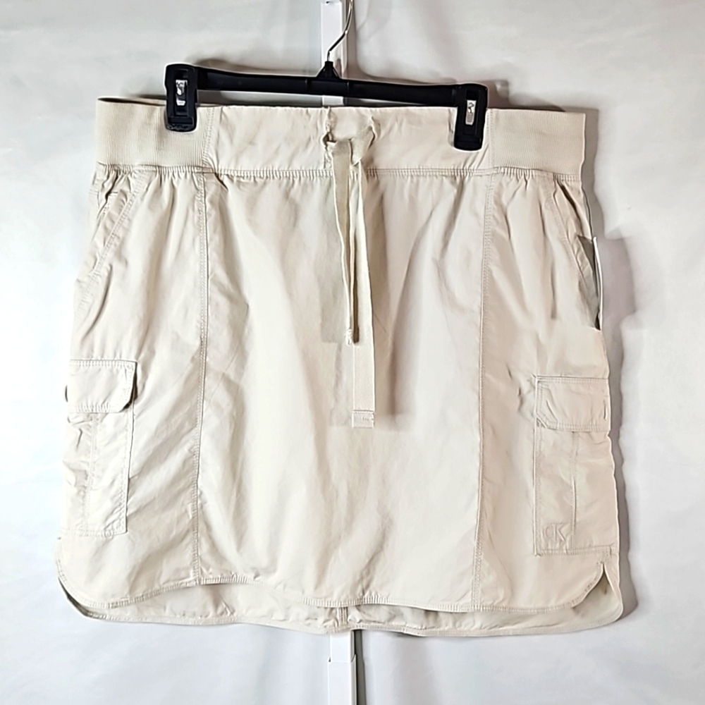 Calvin Klein Mini Khaki Tennis Skirt Size XL NWT